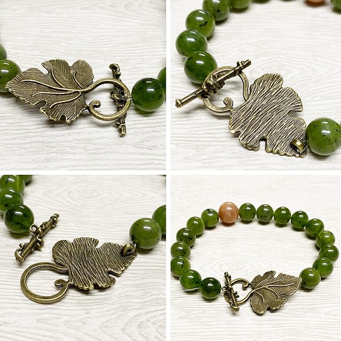 Brass Heavy Duty Jewelry Clasps Grape Leaves Clasp Toggle Findings Jewelry Making 16 Set