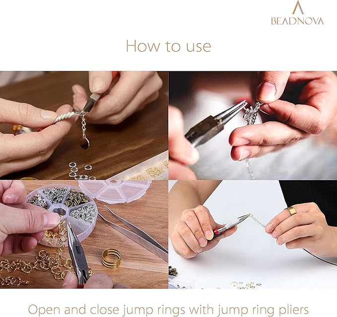 BEADNOVA 6mm Jump Rings Rose Gold Jump Rings for Keychains Jewelry Makings for Necklace Repair (300Pcs)