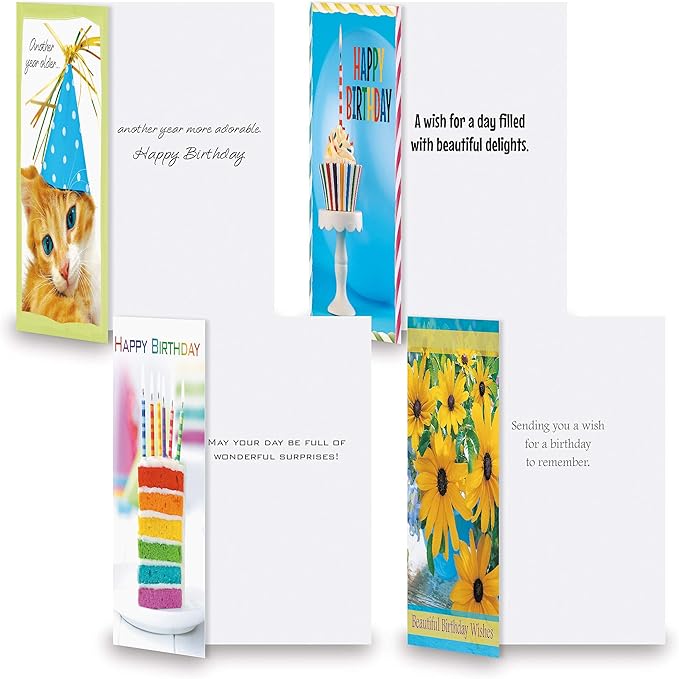 Current Mega Birthday Greeting Cards Value Pack – Set of 40 (20 Designs) Bulk Assortment, Large 5 x 7 inches, Envelopes Included