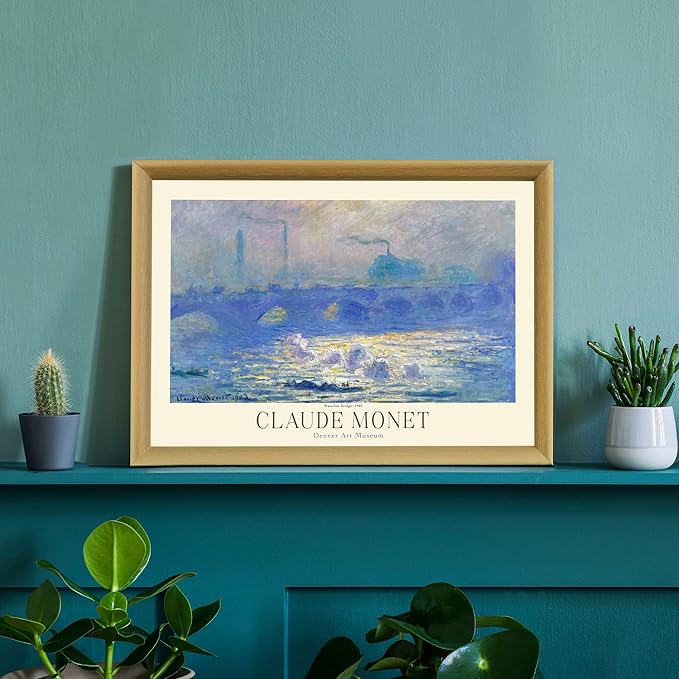 Claude Monet Prints, Museum Gallery Exhibition Poster, Claude Monet Art Works, Claude Monet Poster Prints, Vintage Print, Home Office Wall-Decor (Collection 1) - 12x18 Inches