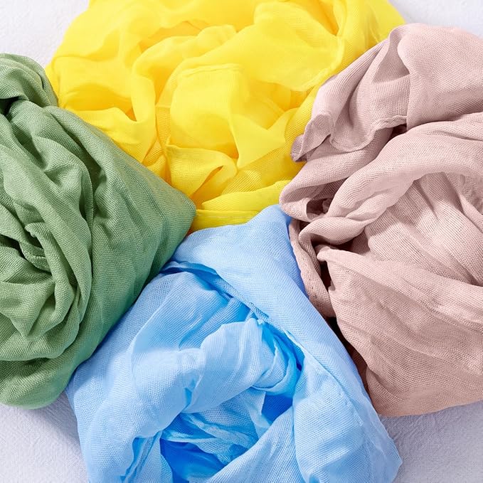 20 Pack Mixed Color Easter Cheesecloth Napkins Easter Cloth Napkins Set of 20 Boho Cotton Gauze Napkins Bulk 21x21 Inches for Weddings Bridal Baby Shower Birthday Parties Spring Decor