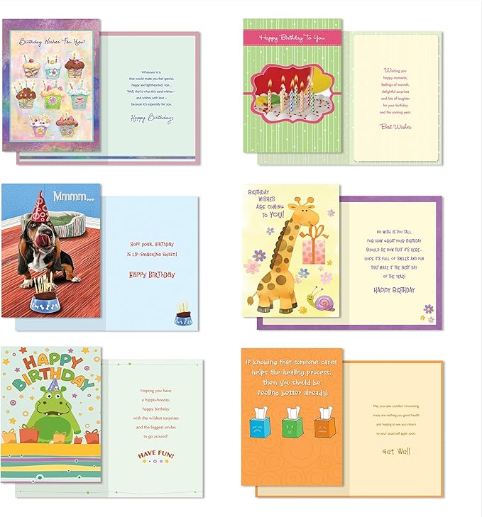 Designer Greetings All Occasion Greeting Card Assortment (24 Cards with Envelopes in a Keepsake, Floral Organizer Box) – Birthday, Thank You, New Baby, Anniversary, Sympathy, Get Well, Blank