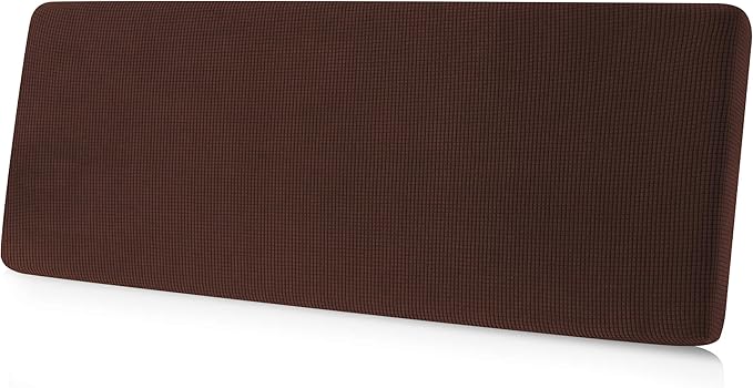 CHUN YI Stretch Couch Cushion Cover Suitable for 3 Settee, Sofa Seat Slipcover with Spandex Jacquard Fabric(Large,Chocolate)