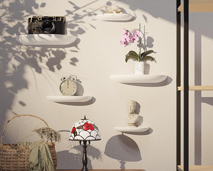 Solid Wood Half Round Floating Wall Shelves | Elegant Floating Shelves, Elevate Your Space. Perfect for Living Rooms, Bathrooms, Bedrooms, Offices, Children's Rooms