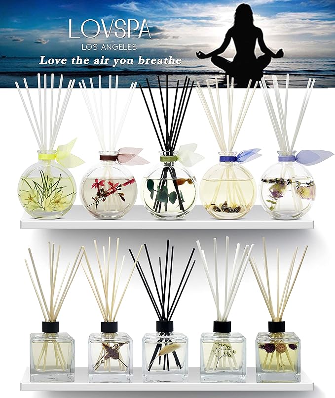 LOVSPA Calm Spanish Lavender Diffuser Oil - Luxury Essential Oils for Diffuser Refill & Air Freshener Room Spray - Long-Lasting & Natural Home Fragrance, Scented Oil for Diffusers, USA Made, 4oz