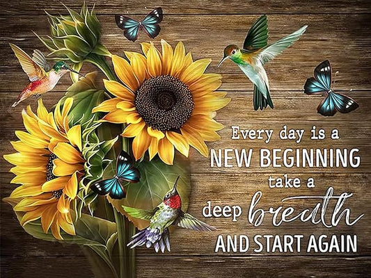 Sunflower Diamond Painting Kits for Adults - Art Beginner, 5D DIY Full Drill Dots Paintings with Diamonds Gem and Crafts Home Wall Decor 11.8x15.7inch