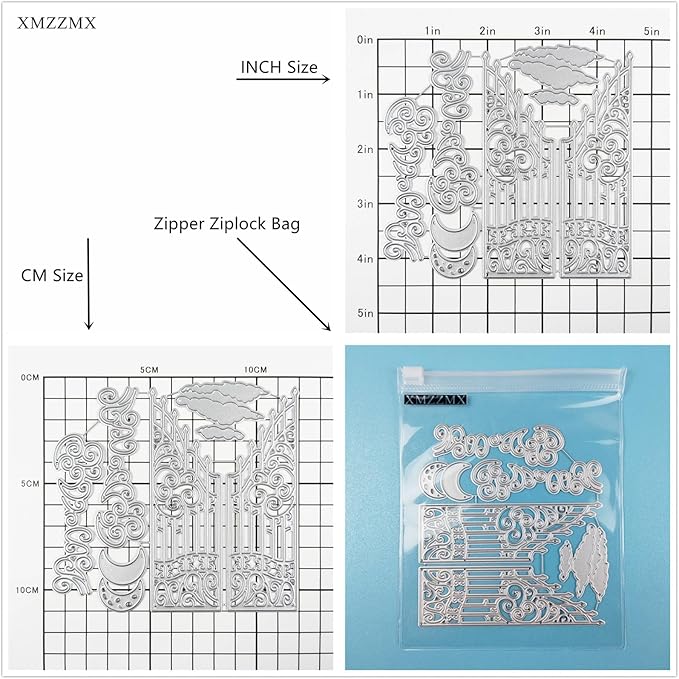 Duty Guards Soldiers Iron Fence Gate Metal Cutting Dies for Card Making, Paper Embossing Die Cuts Kit Templates, Storage Pockets Supplies, Photo Frame Album DIY Scrapbooking Stencils Sets