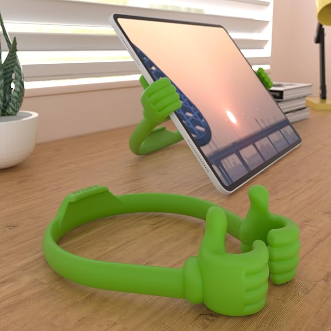 Honsky Adjustable Tablet Stand, Portable Phone Holder for Desk Bed - Multi-Angle Drawing Stand Compatible with All Tablets (2 Pack of Green)