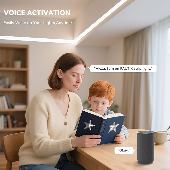 PAUTIX CCT COB LED Strip Light White Tunable 6400LEDs,CRI90+ 32.8ft/10m Dimmable 2700K-6500K 24V LED Tape Lights Kit,Work with Alexa/Google Assistant,for Under Cabinet Bedroom Kitchen DIY Lighting