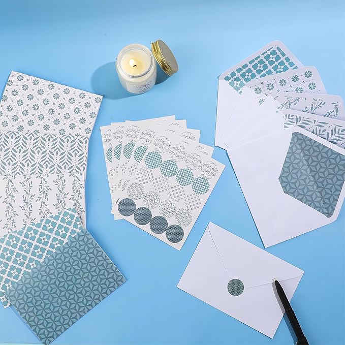 Tenceur 100 Pack Assorted Blank Note Cards with Envelopes and Stickers Floral Greeting Cards 4 x 6 Inch Stationary Postcards for Office Home Business Supplies (Floral)