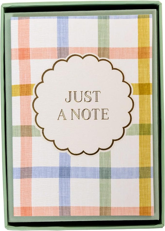 Graphique Plaid Boxed Cards Set, Pack of 16, Blank Inside, All Occasion Greetings, 3.25" x 4.75"