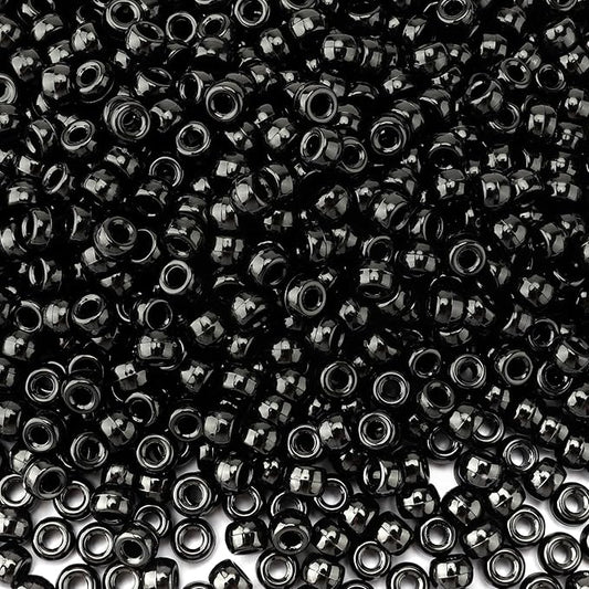 QPIXVB 1100PCS Pony Beads Black,Beads for Jewelry Making,Friendship Bracelet Kit Bead for Bracelets Making,Bulk Plastic Hair Bead for Crafts