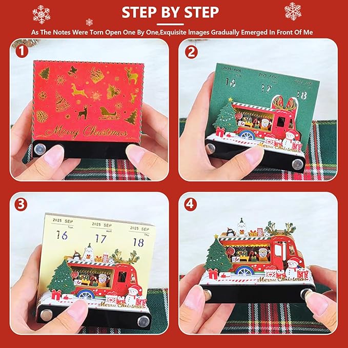 3D Art Calendar 2026,3D Memo Pad Creative Time Piece Calendar,Creative Non Stick Sticky Note,3D Memo Pad Art Notepad,Exquisite Paper Sculpture Gifts,Desktop Decoration Crafts