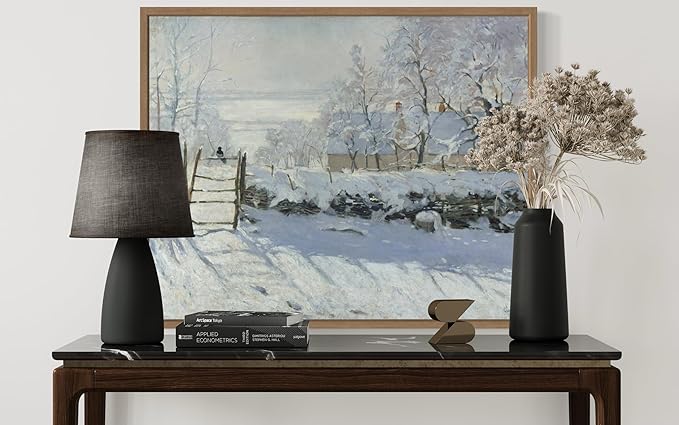 The Magpie Claude Monet Wall Art Print Poster, Impressionist Painting Wall Art Wall Decor, for Bedroom and Living room Bathroom Decor 115 (The Magpie, 11 x 14 inches, Wood Frame)