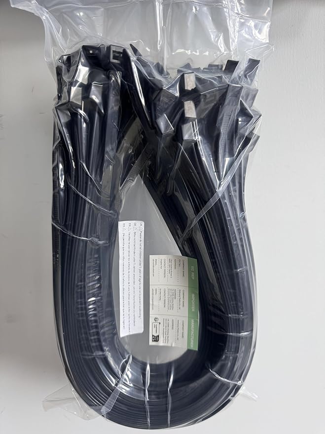 XINGO 26 inch Black Zip Ties Heavy Duty 40 PCS, 250 LBS Ultra Strong Plastic Wire Ties, Large Cable Ties Extra Long Tie Wraps, Indoor and Outdoor UV Resistant