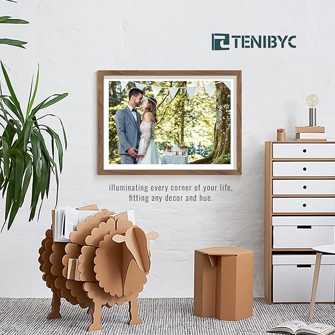 Picture Frame 4 Pack - Solid Wood Poster Photo Frame - Woodgrain Series - Room, Office, Gallery, Studio Display - Wall Hanging