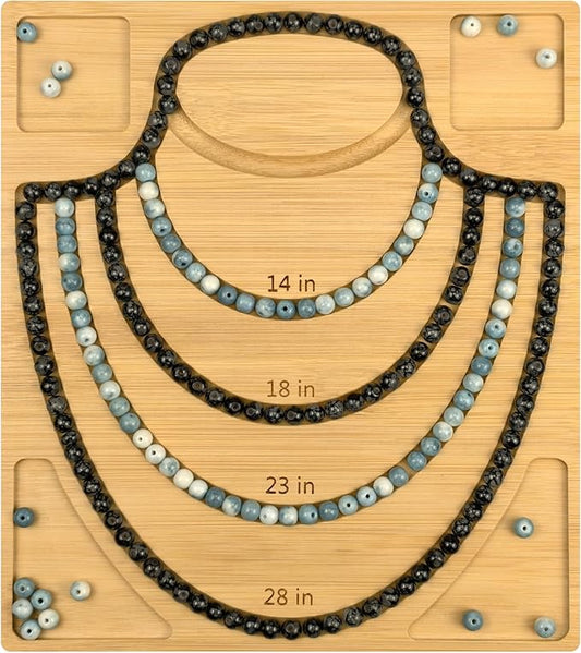 Petoysoso Bead Board for Jewelry Making,Bamboo Necklace Making Supplies,Jewelry Making Supplies,Beading Board