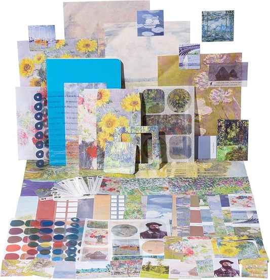 YagCu Scrapbook Kit for Beginners, Aesthetic Junk Journal Supplies, Scrapbooking and Journaling Materials, Bullet Journals Stationery, Planner DIY Arts Craft, Women Adults