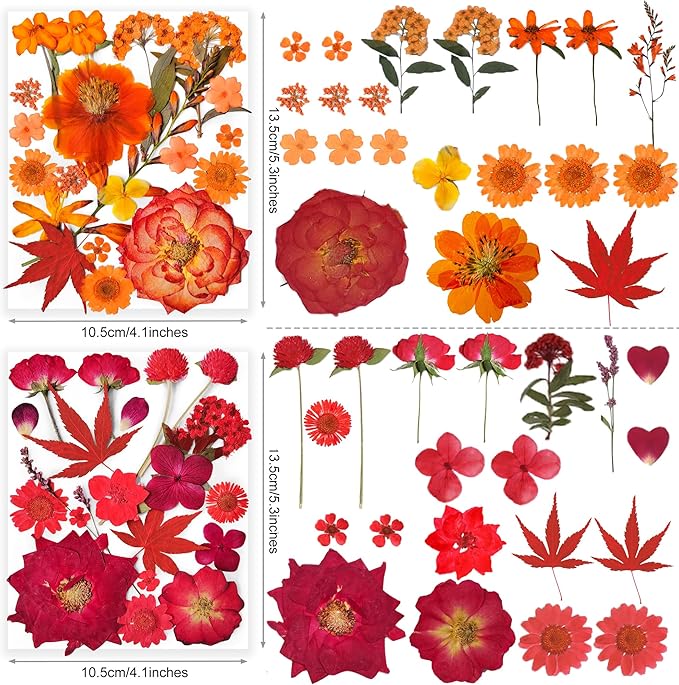 320PCS Dried Pressed Flowers Bulk for Resin, YouthBro Real Natural Pressing Flowers with Two Sheets Butterfly Stikers for Mold DIY Art Crafts,Home Décor,Cherish