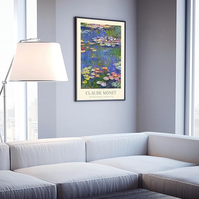 Claude Monet Prints, Museum Gallery Exhibition Poster, Claude Monet Art Works, Claude Monet Poster Prints, Vintage Print, Home Office Wall-Decor (Collection 1) - 24x36 Inches