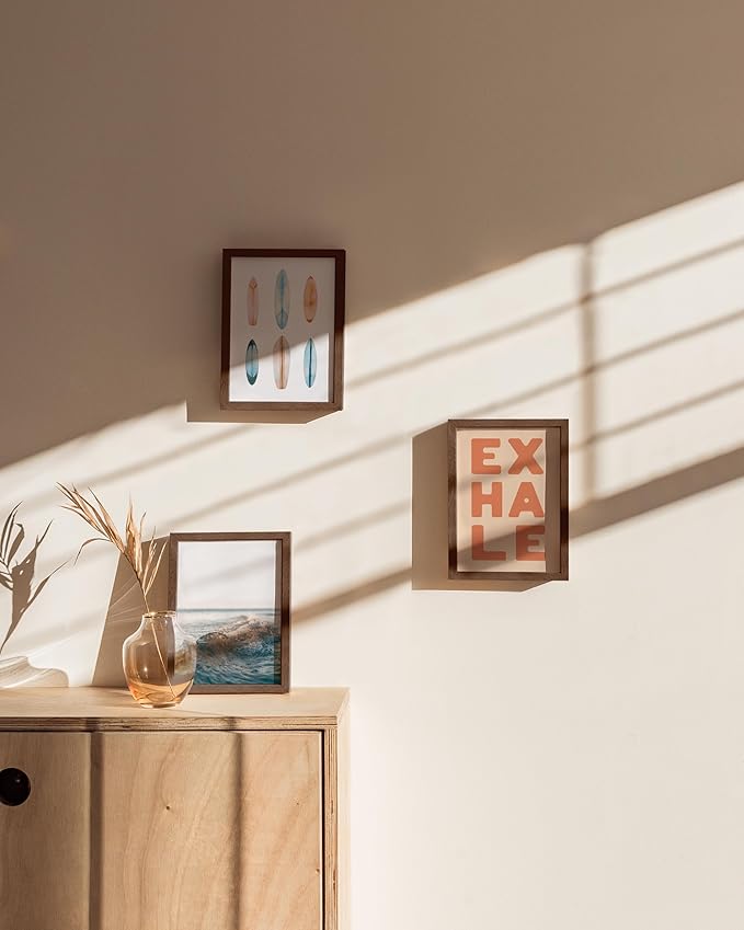 HAUS AND HUES Standalone Walnut Oak Frame Set of 3-5x7