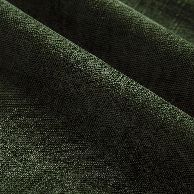 Foindtower Pack of 2 Soft Textured Chenille Throw Decorative Pillow Covers Square Accent Solid Cushion Cover Neutral Farmhouse Pillow Case for Couch Sofa Bedroom Living Room 16x16 Inch,Dark Green