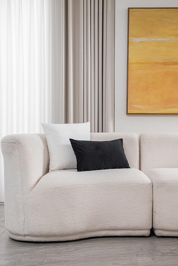 26x26 Euro Pillow Covers : 2 Pack Cozy Soft Velvet Oversized Couch Pillow Shams, Square Throw Pillow Cases for Living Room Sofa, White