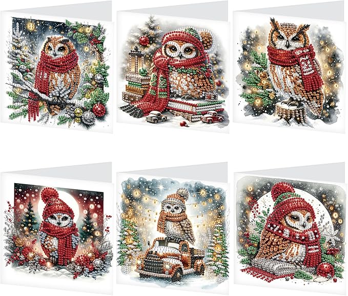 Diamond Painting Greeting Card Kit, Special Shaped Diamonds Painting, DIY Handcraft for Relatives and Friends with Wishes,Unique Design Crafting for Birthday or Holiday Cards