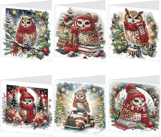 Diamond Painting Greeting Card Kit, Special Shaped Diamonds Painting, DIY Handcraft for Relatives and Friends with Wishes,Unique Design Crafting for Birthday or Holiday Cards