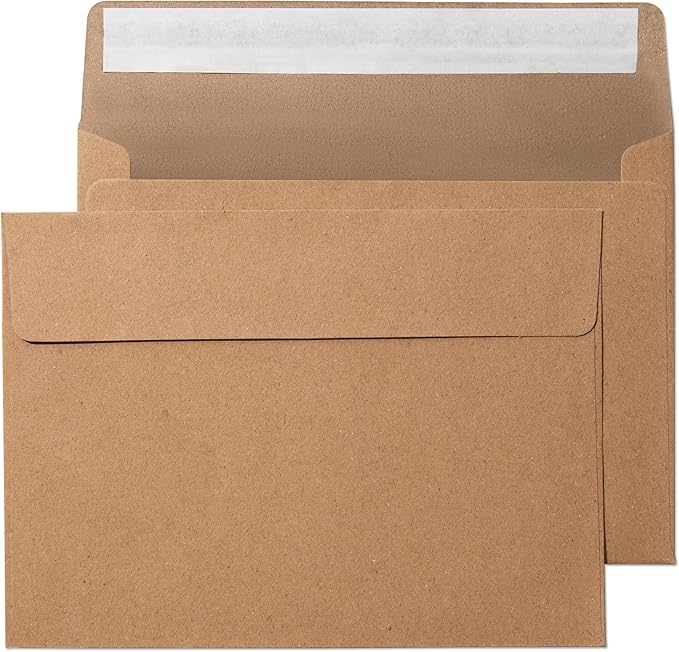 Pack It Chic - 4” X 6” Envelopes (110 Count) Kraft A6 Envelopes for Invitations, Postcards, Weddings, Photos, Letters, and Papers - 4 3/4" X 6 1/2"