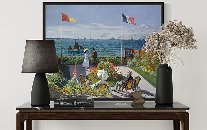 Garden at Sainte Claude Monet Wall Art Print Poster, Impressionist Painting Wall Art Wall Decor, for Bedroom and Living room Bathroom Decor 115 (Garden at Sainte, 11 x 14 inches, Black Frame)