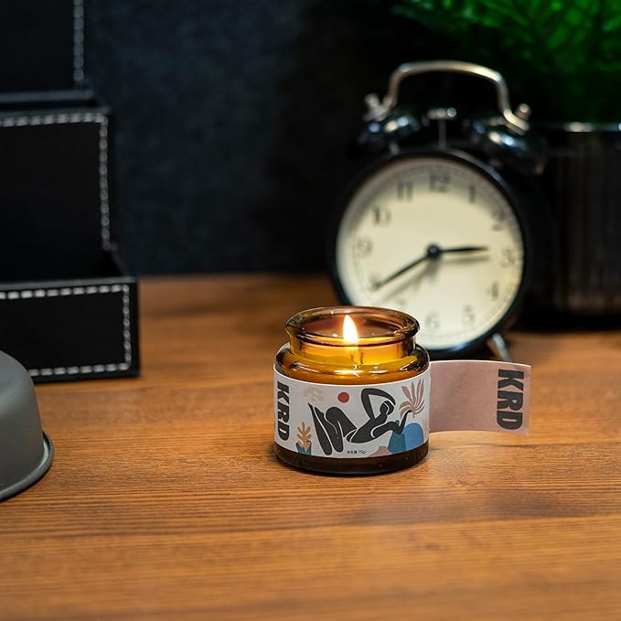 KRD 3X Strong Scented Candles Set, 6 * 2.5oz Coconut Soy Wax, 20H Clean Burn, Birthday & Christmas Candle Gift, 6 Scents