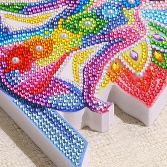 Tabletop Diamond Art Kits for Adults - Chakra Lotus Diamond Painting Figurines Ornaments, DIY 5D Diamond Art Statues Diamond Dots Sculpture Special Shaped Paintings with Diamonds Gem Art and Crafts