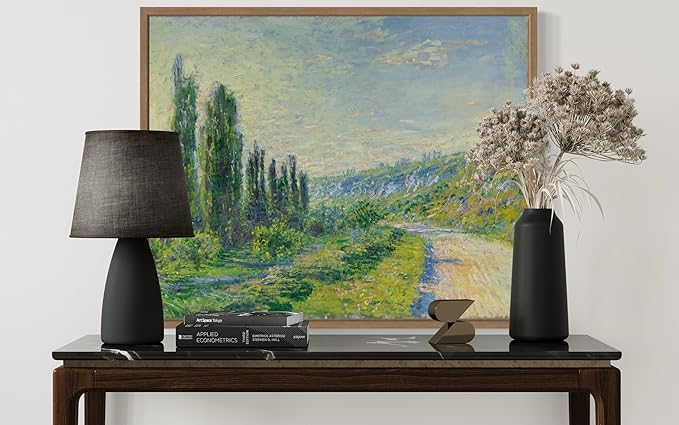 La Route De Vétheuil Claude Monet Wall Art Print Poster, Impressionist Painting Wall Art Wall Decor, for Bedroom and Living room Bathroom Decor 115 (La Route De Vétheuil, 16 x 20 inches, Wood Frame)