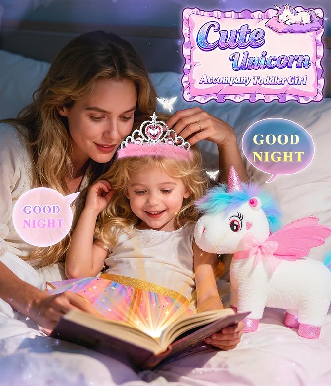 Jeowoqao Unicorn Toys for Girls Age 4-6,Walking Talking Singing Interactive Unicorns with Painting Kit Crafts Toddler Unicornss Dress up, Remote Control Plush Unicorn's Toy for Kids 3-6