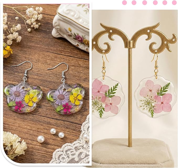 Keychain Resin Molds with Hole Resin Jewelry Pendant Mold Silicone Mold Set with 8 Keychains 16 Cavities Jewelry Molds for Beginner DIY Crafts Keychain Charm Pendant Jewelrys Making