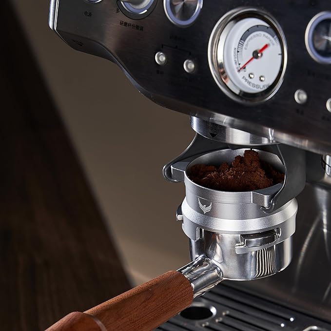 54mm Espresso Accessories Set – Must-Have Coffee Tools Set with Tamper, Distributor, WDT Stirrer, Dosing Funnel, Puck Screen & Rosewood Organizer | Espresso Machine Accessories Kit