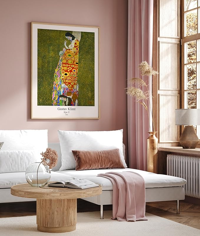 Poster Master Vintage Gustav Klimt Poster - Retro Hope II Print - Art Nouveau - Abstract Art - Symbolism Art - Aesthetic Art - Classic Painting - Colorful Living Room Decor - 18x24 UNFRAMED Wall Art