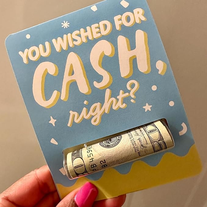 Big Dot of Happiness Party Time - DIY Assorted Happy Birthday Party Cash Holder Gift - Funny Money Cards - Set of 6