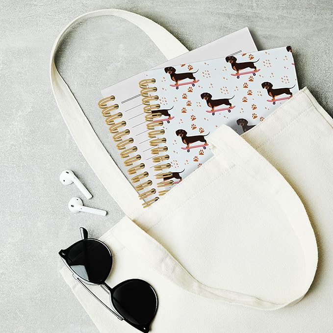 Weiner Dog Journal Notebook - Dachshund Dog Themed Notebooks College Ruled for Work School, Gifts for Dachshund Lovers Owners Women, Office Supplies, Hardcover Spiral Notebook 5.5"x8.3"