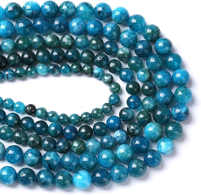 4MM 88PCS Blue Apatite Spacer Loose Beads for Jewelry Making DIY Bracelet Necklace