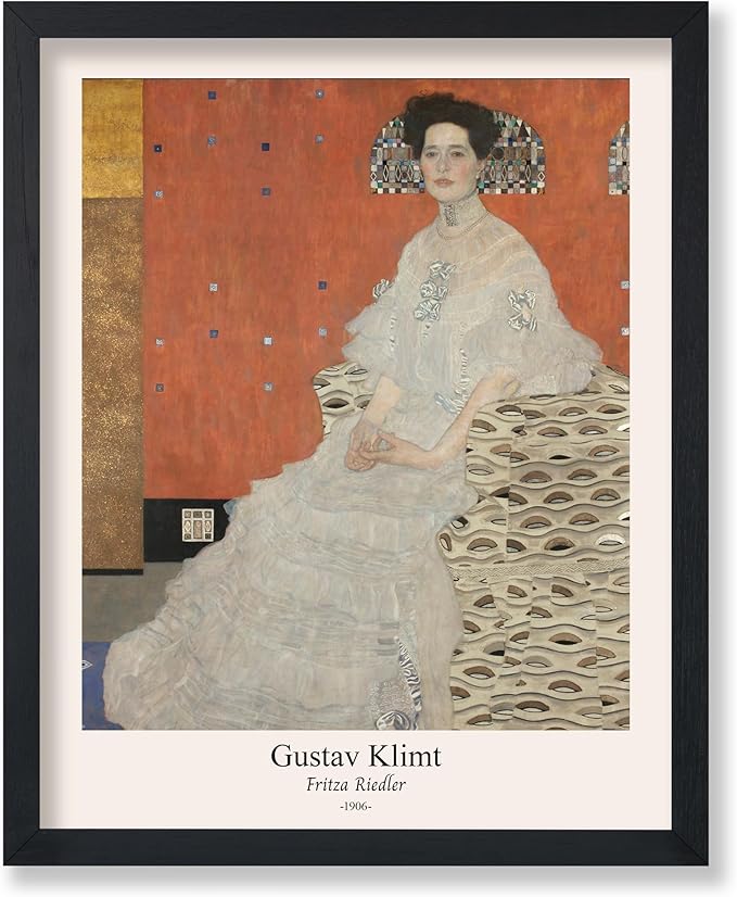 Poster Master Vintage Gustav Klimt Poster - Retro Fritza Riedler Print - Art Nouveau - Portrait Art - Symbolism Art - Aesthetic Art - Classic Painting - Living Room Decor - 16x20 UNFRAMED Wall Art