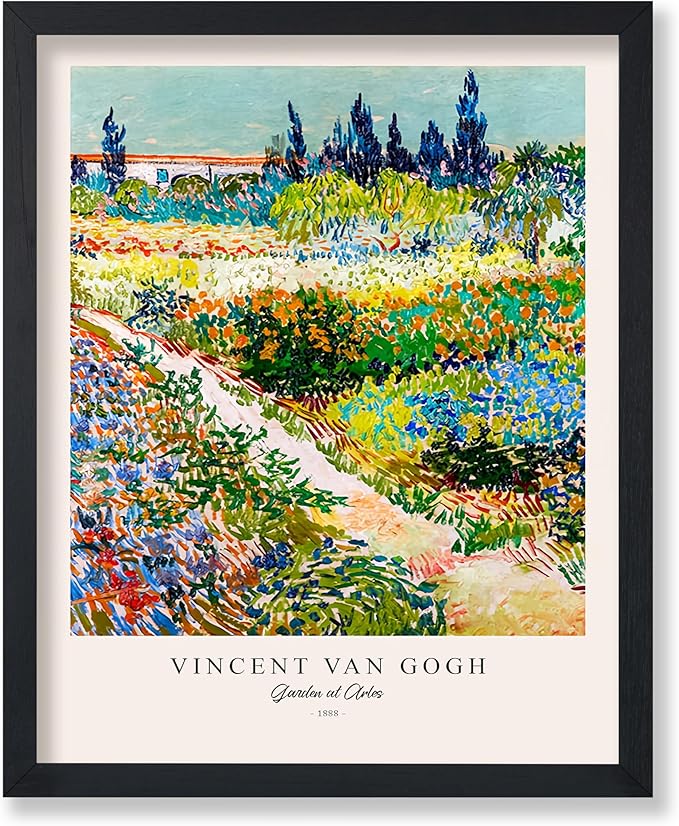 Monem Art Vintage Van Gogh Poster - Retro Impressionism Print - Garden at Arles, Colorful, Aesthetic, Beautiful - 8x10 UNFRAMED Wall Art - Gift for Artist, Friend - Wall Decor for Home, Office