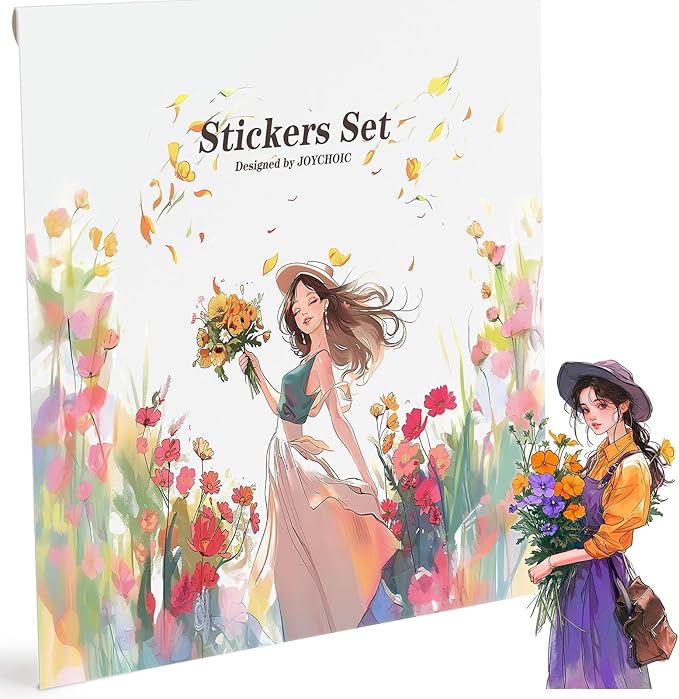 Scrapbook Stickers Set, 120Pcs Girl Sticker for Journaling and Scrapbooking, Junk Journal Supplies, PET Transparent Materials, Women People Ladies Planner DIY Arts Craft