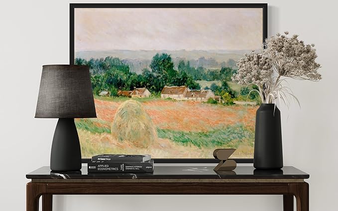 Haystack at Giverny Claude Monet Wall Art Print Poster, Impressionist Painting Wall Art Wall Decor, for Bedroom and Living room Bathroom Decor 115 (Haystack at Giverny, 11 x 14 inches, Black Frame)