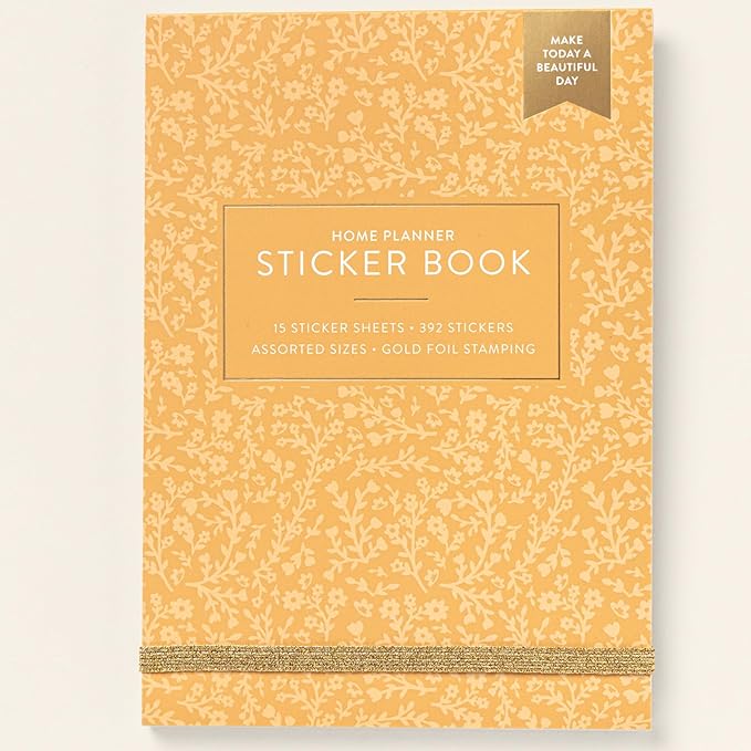 PPP Home Planner Sticker Book 3rd Ed | Pack of 15 | 766 Total Stickers | Assorted Sizes | 5x7 Sheets | Gold Foil Stamping | Fun Stickers for Home Planners, Money Planner, Journals