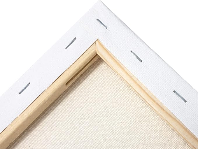 milo Stretched Artist Canvas | 12x12 inch | Value Pack of 8 Canvases for Painting, Primed & Ready to Paint Art Supplies for Acrylic, Oil, Mixed Wet Media, & Pouring, 100% Cotton with Pine Wood Frame