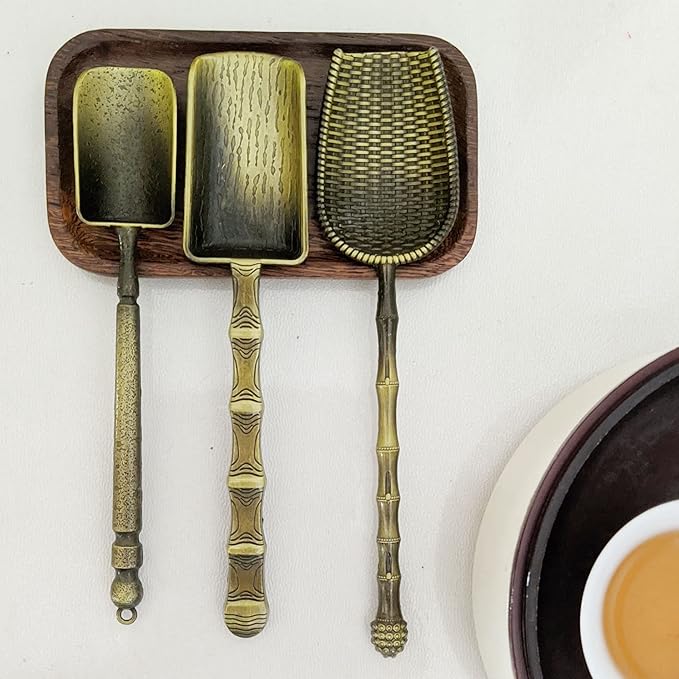 Tea Scoop Vintage Spoons Long Handle Measuring Spoon For Loose Tea,Coffee, Herb,set of 3