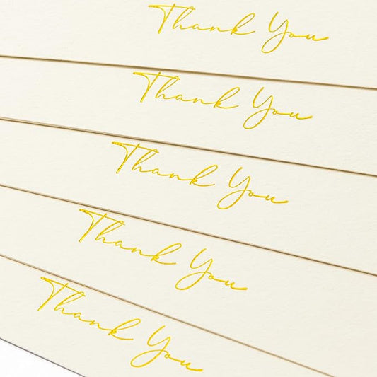 Crisky 50 Pack Thank You Cards With Envelopes & Stickers, Printable Ivory Bridal Shower Graduation Thank You Cards Small Business, Wedding Baby Shower Birthday Funeral Notes Bulk