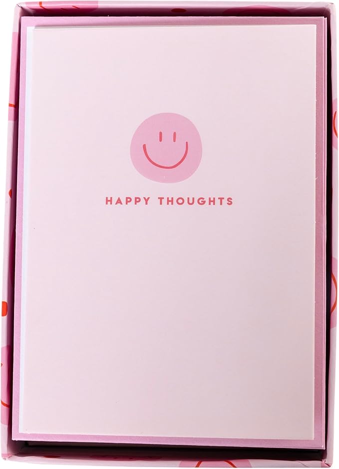 Graphique Smiley Face Boxed Cards, 16 Pack Set, All Occasion Greeting Cards with Envelopes, Blank Inside for Personalized Notes, 3.25" x 4.75"